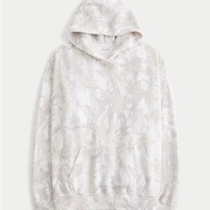 Hollister Women's Cream Camo Hoodie